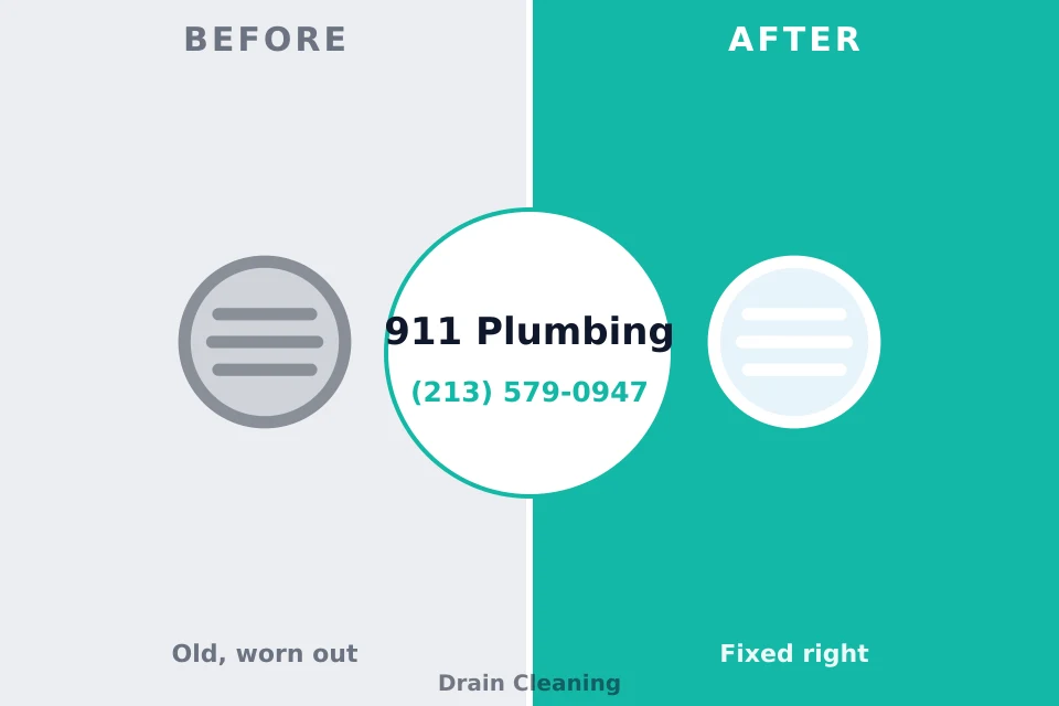 Before and after: plumbing repair North Vacherie, LA